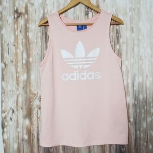 Adidas Womens Loose Trefoil Tank Pale Pink…